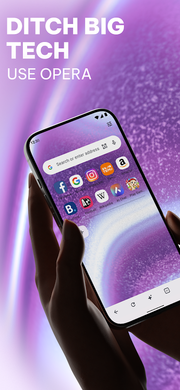 Opera browser with AI app screenshot 1