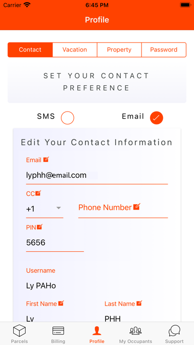 Parcel Pending app screenshot 2