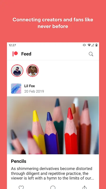 Patreon app screenshot 1