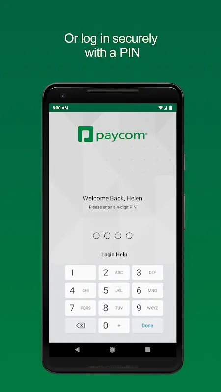 Paycom app screenshot 2
