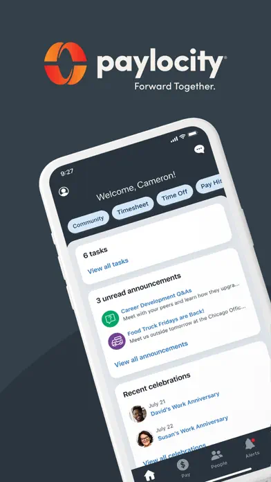 Paylocity app screenshot 1
