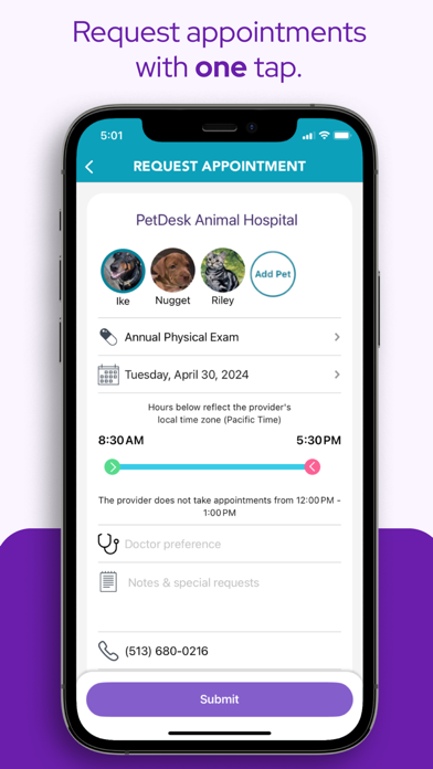 PetDesk – Pet Health Reminders app screenshot 1