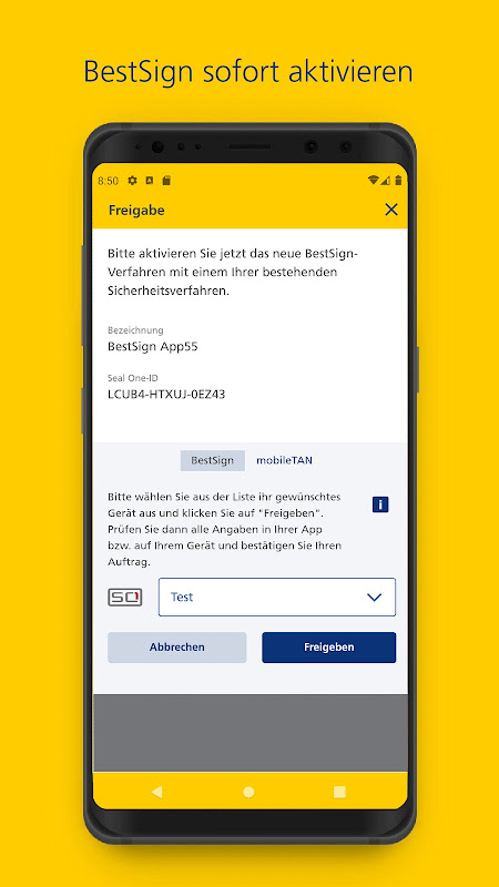 Postbank BestSign app screenshot 7