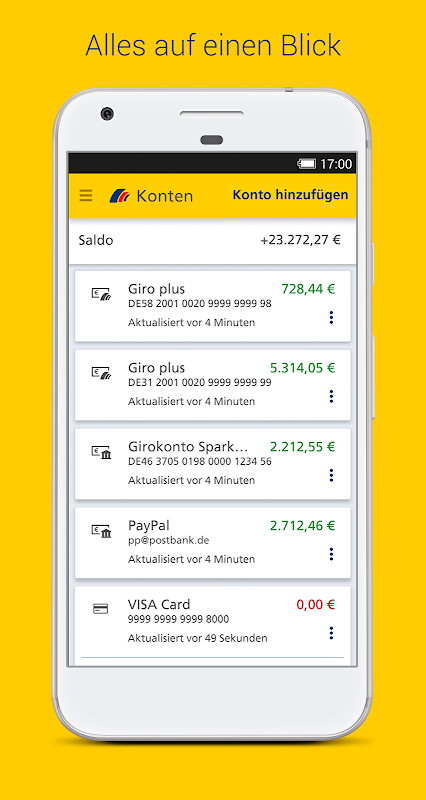 Postbank Finanzassistent app screenshot 1