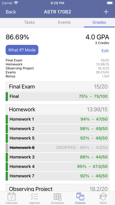 Power Planner: Homework/Grades app screenshot 5