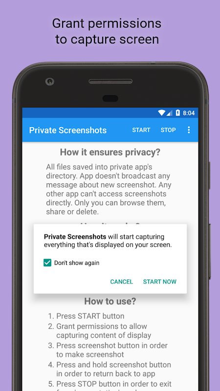 Private Screenshots app screenshot 1