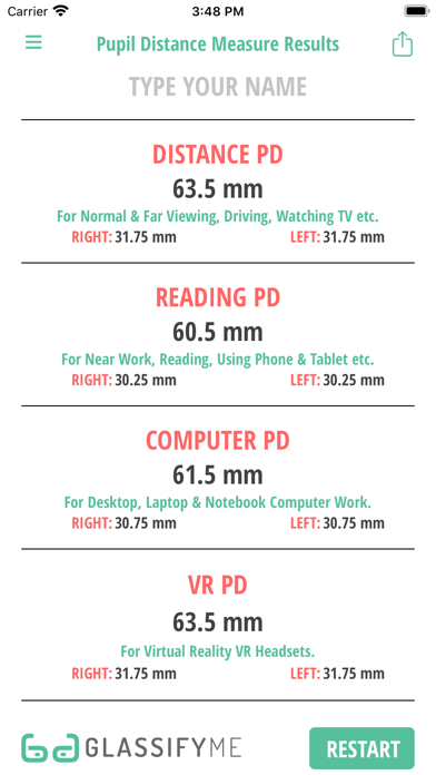 Pupil Distance PD Glasses & VR app screenshot 2