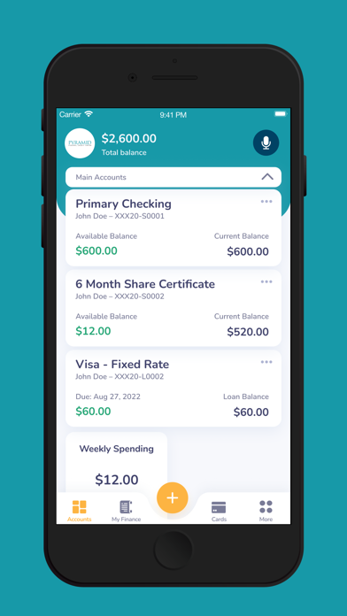 Pyramid FCU Mobile Banking app screenshot 2