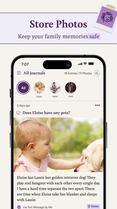 Qeepsake: Family & Baby Book app screenshot 3