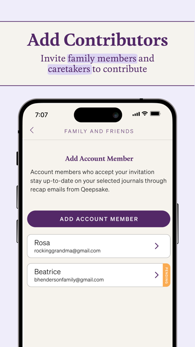 Qeepsake: Family & Baby Book app screenshot 5