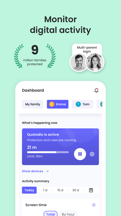 Qustodio Parental Control App app screenshot 1