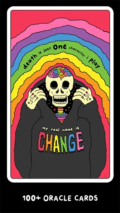 Rainbow Brainskull Oracle Deck app screenshot 1