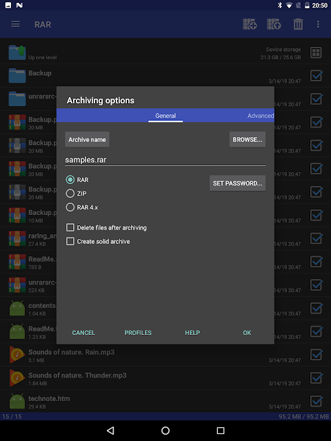 RAR app screenshot 1