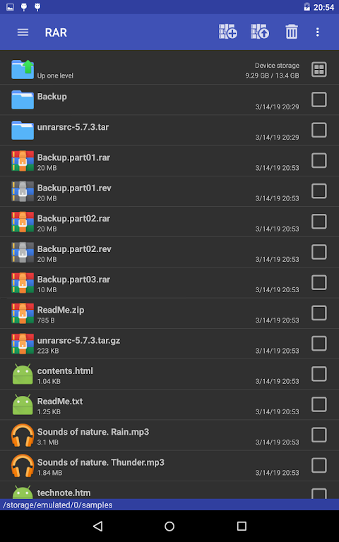 RAR app screenshot 8