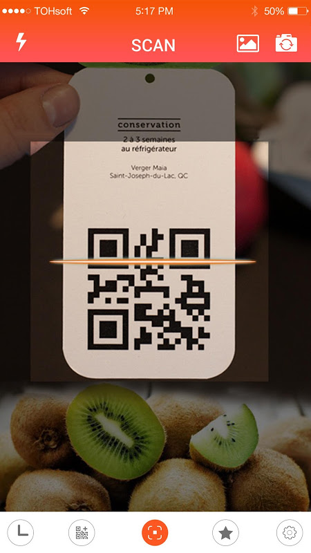 Reader of QR code app screenshot 1