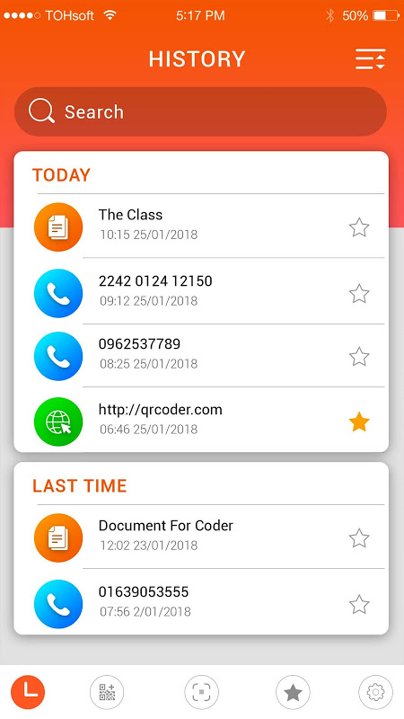 Reader of QR code app screenshot 3
