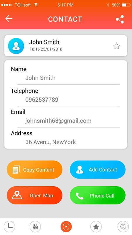 Reader of QR code app screenshot 4