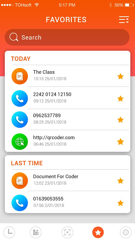 Reader of QR code app screenshot 5