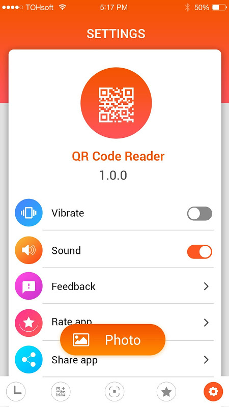 Reader of QR code app screenshot 7