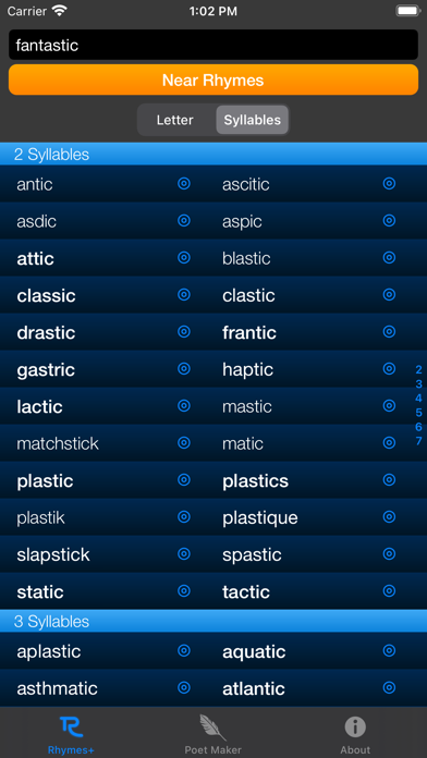 RhymeZone Rhyming Dictionary app screenshot 1