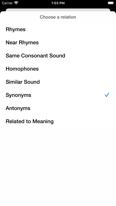 RhymeZone Rhyming Dictionary app screenshot 2