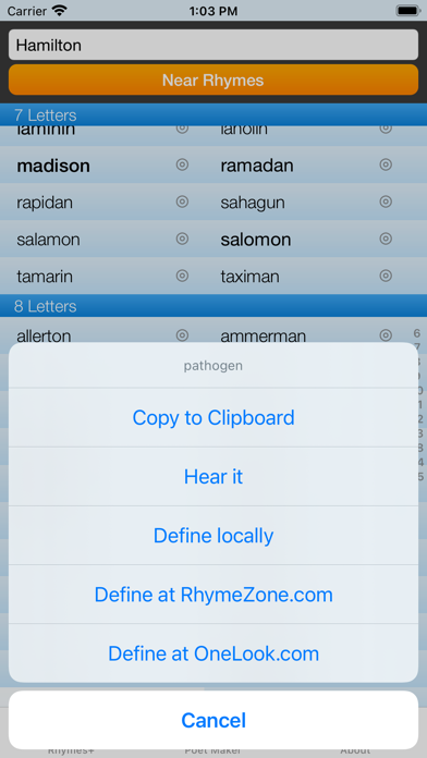 RhymeZone Rhyming Dictionary app screenshot 3
