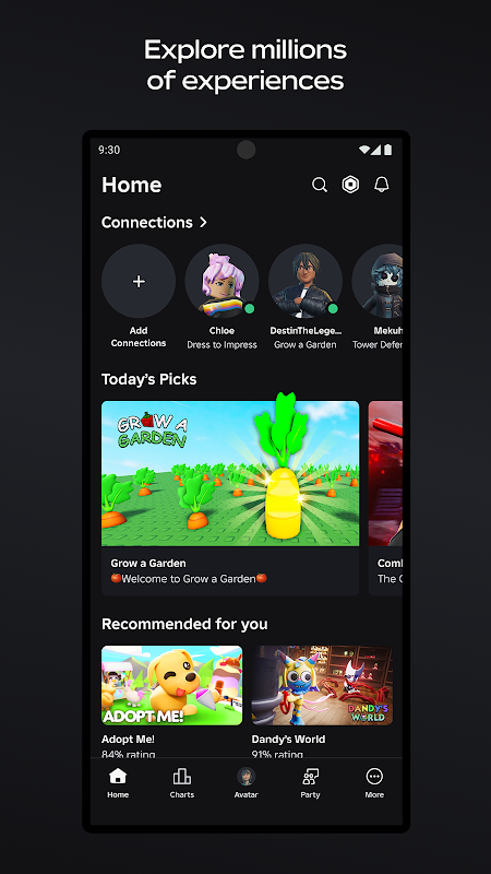 Roblox app screenshot 1