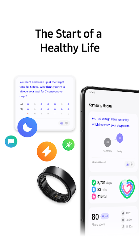 Samsung Health app screenshot 1