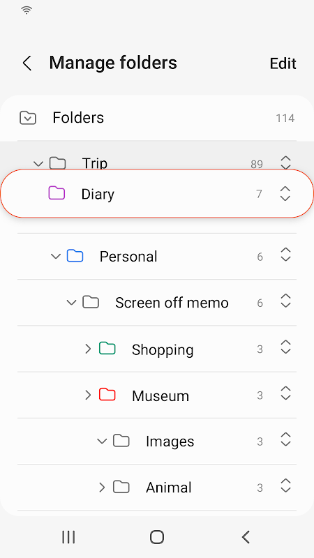 Samsung Notes app screenshot 1
