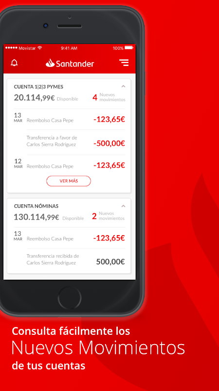 Santander Empresas app screenshot 1