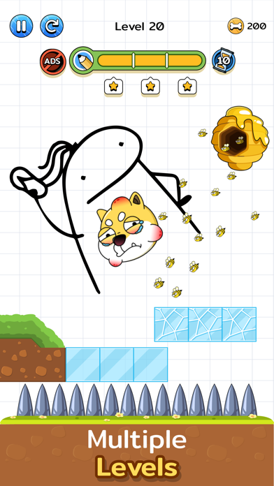 Save The Dog Bee – Draw Game app screenshot 4