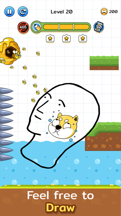Save The Dog Bee – Draw Game app screenshot 5