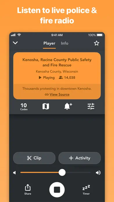 Scanner Radio Pro – Fire and Police Scanner app screenshot 1