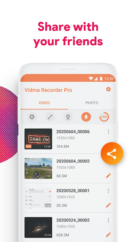 Screen Recorder – Vidma Record app screenshot 1
