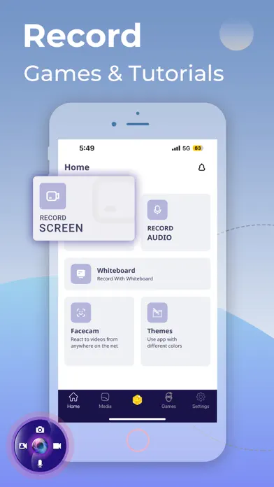 Screen Recorder With Facecam & Screenshot Capture app screenshot 1