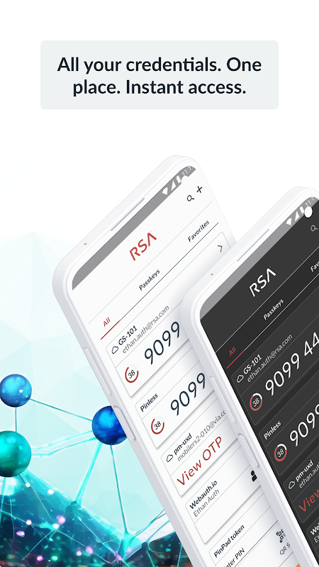 RSA Authenticator (SecurID) app screenshot 1