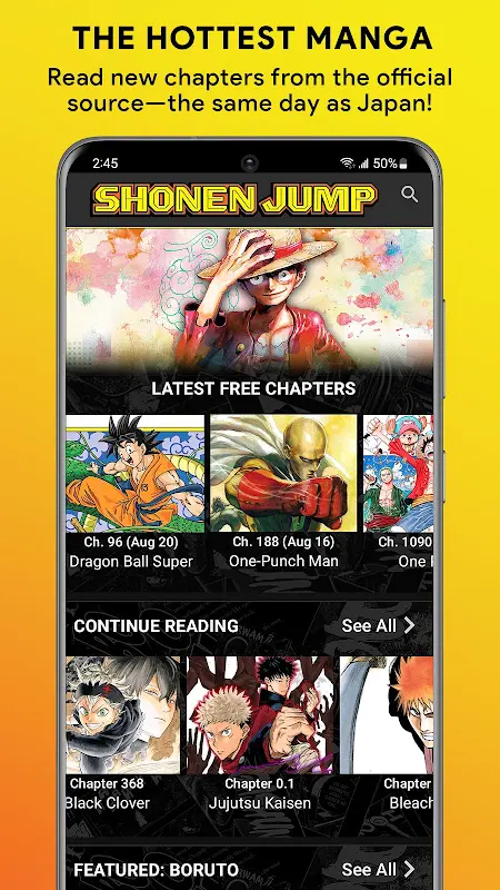 Shonen Jump Manga & Comics app screenshot 1