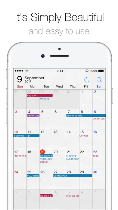 Simple Calendar Pro app screenshot 1