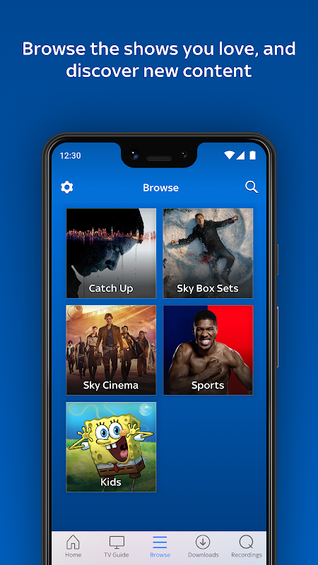 Sky Go app screenshot 2