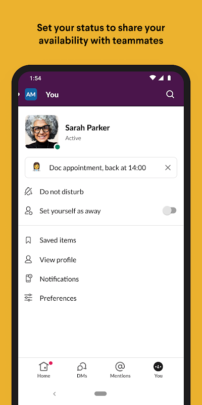 Slack app screenshot 2