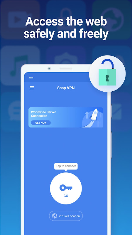 Snap VPN: Super Fast VPN Proxy app screenshot 1