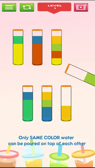 Soda Sort: Water Color Puzzle app screenshot 1