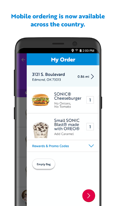 SONIC Drive-In – Order Online app screenshot 1