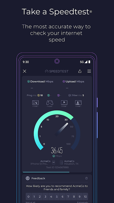 Speedtest by Ookla app screenshot 1