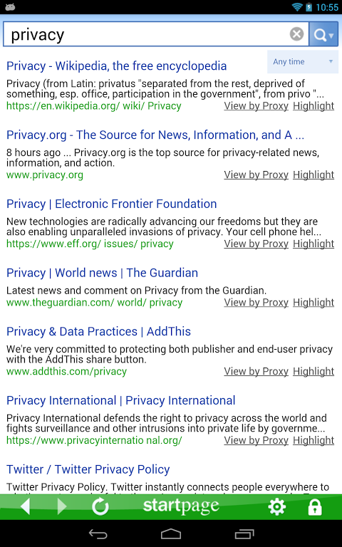 Startpage Private Search app screenshot 3