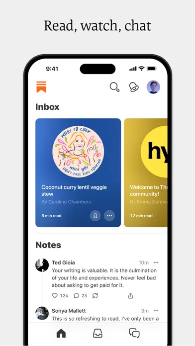Substack app screenshot 1