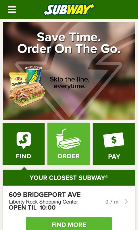 Subway® app screenshot 1