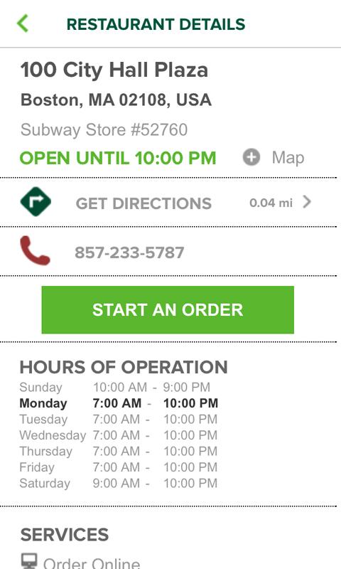 Subway® app screenshot 2