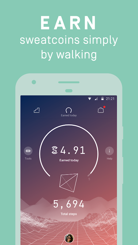 Sweatcoin app screenshot 1