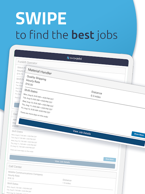 swipejobs app screenshot 1